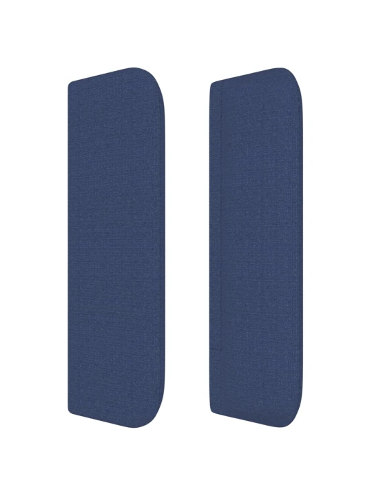 Čelo postele typu ušák modré 83 x 16 x 78/88 cm textil