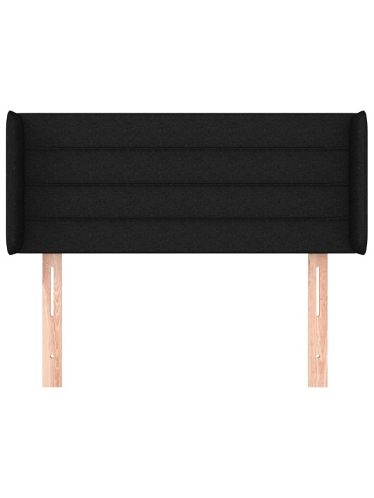 Čelo postele typu ušák černé 93x16x78/88 cm textil