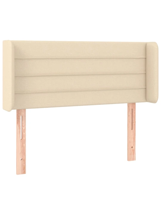 Čelo postele typu ušák krémové 93x16x78/88 cm textil