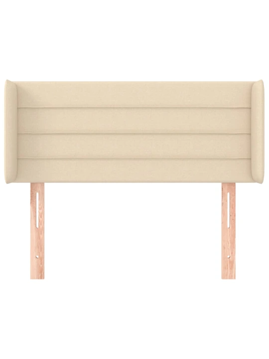 Čelo postele typu ušák krémové 93x16x78/88 cm textil