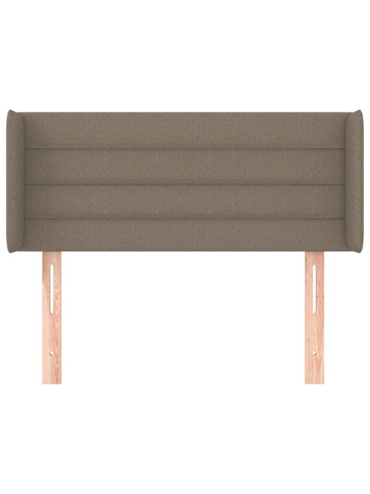 Čelo postele typu ušák taupe 103 x 16 x 78/88 cm textil