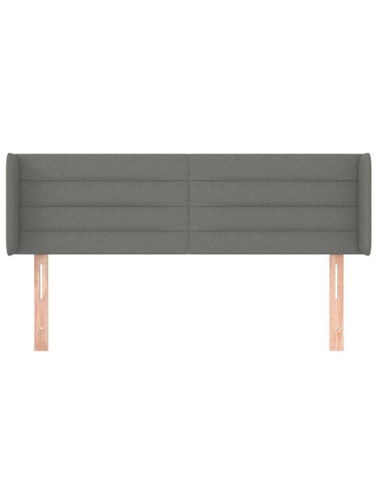 Čelo postele typu ušák tmavě šedé 147x16x78/88 cm textil