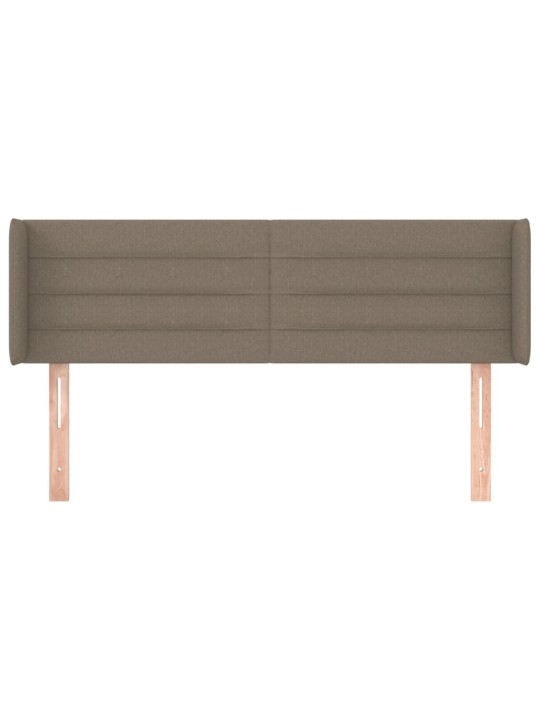 Čelo postele typu ušák taupe 147 x 16 x 78/88 cm textil