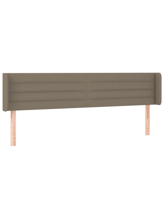 Čelo postele typu ušák taupe 183x16x78/88 cm textil