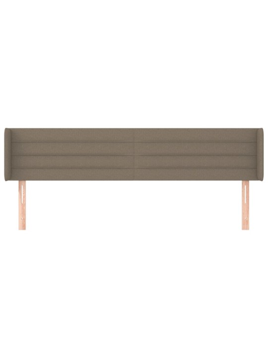 Čelo postele typu ušák taupe 183x16x78/88 cm textil