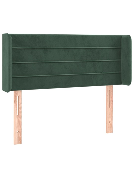Čelo postele typu ušák tmavě zelená 103x16x78/88 cm samet