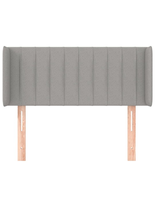 Čelo postele typu ušák světle šedé 83x16x78/88 cm textil