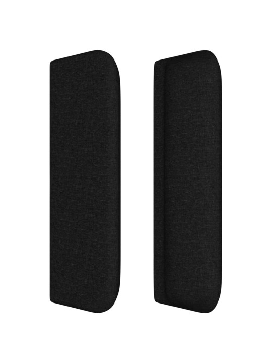Čelo postele typu ušák černé 83 x 16 x 78/88 cm textil
