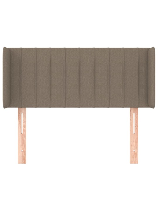 Čelo postele typu ušák taupe 83 x 16 x 78/88 cm textil