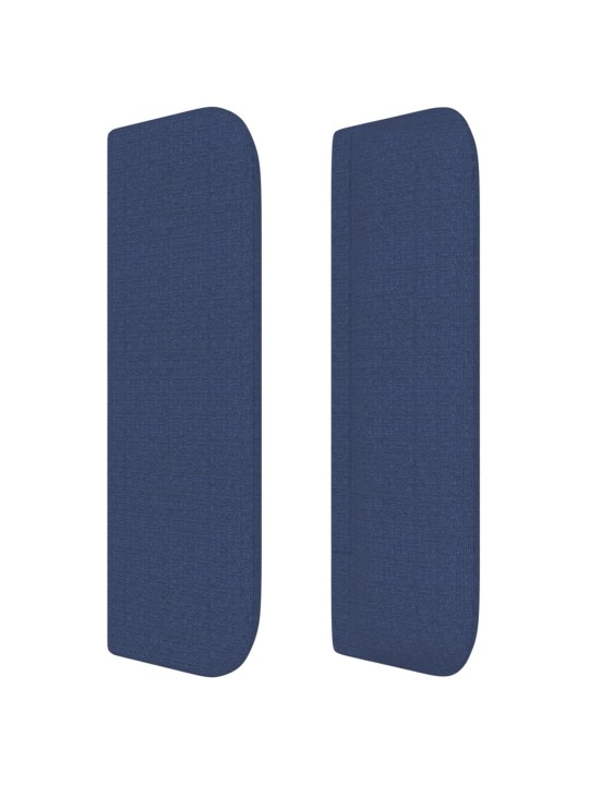 Čelo postele typu ušák modré 83 x 16 x 78/88 cm textil