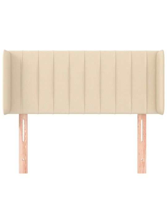 Čelo postele typu ušák krémové 93x16x78/88 cm textil