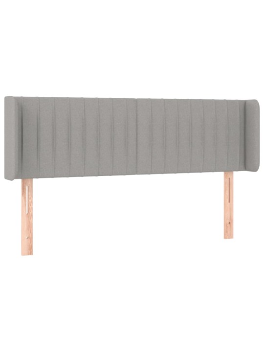 Čelo postele typu ušák světle šedé 147x16x78/88 cm textil