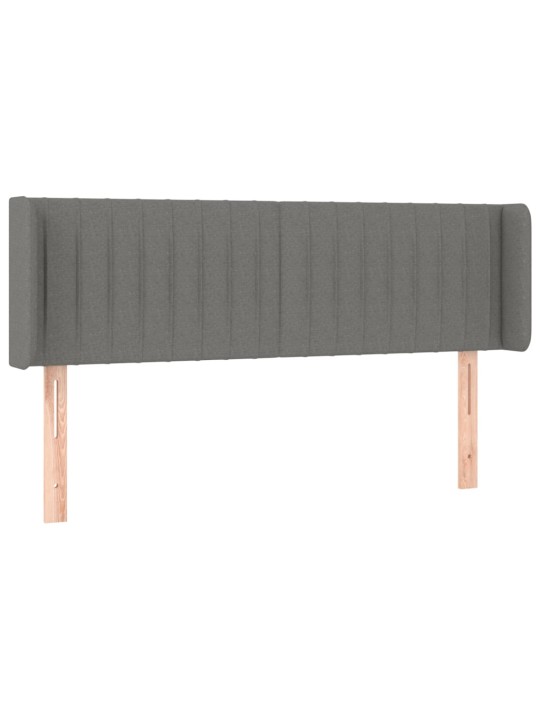 Čelo postele typu ušák tmavě šedé 147x16x78/88 cm textil