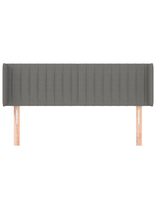 Čelo postele typu ušák tmavě šedé 147x16x78/88 cm textil