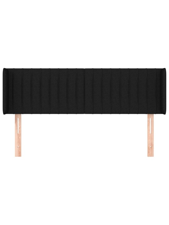 Čelo postele typu ušák černé 147x16x78/88 cm textil