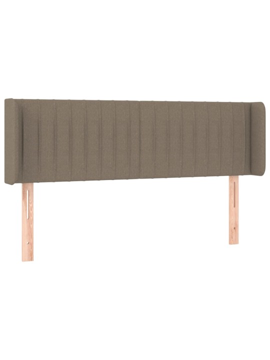 Čelo postele typu ušák taupe 147 x 16 x 78/88 cm textil