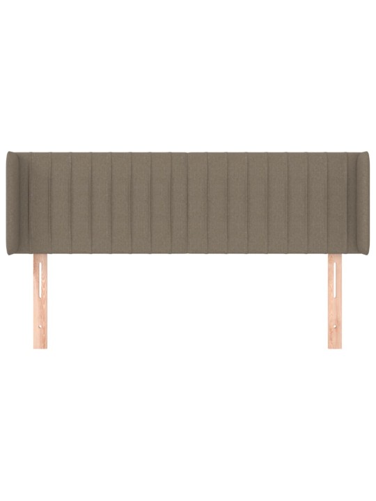Čelo postele typu ušák taupe 147 x 16 x 78/88 cm textil