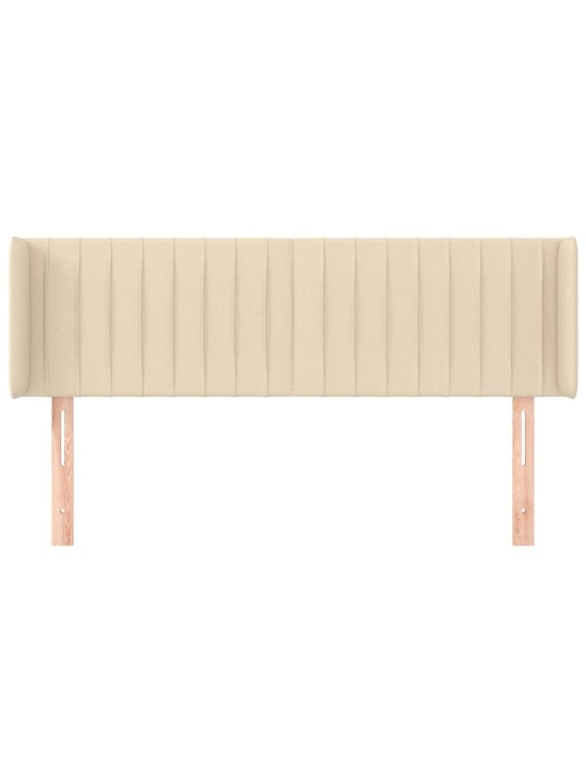 Čelo postele typu ušák krémové 147 x 16 x 78/88 cm textil