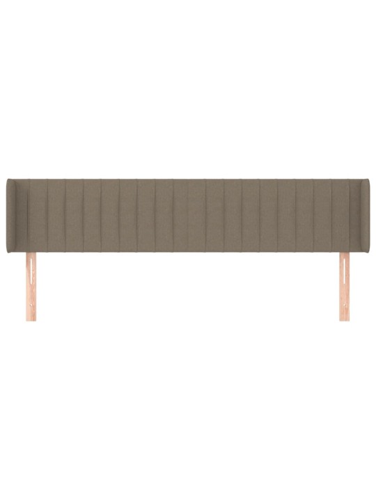 Čelo postele typu ušák taupe 183x16x78/88 cm textil