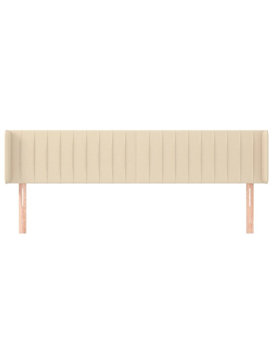 Čelo postele typu ušák krémové 183x16x78/88 cm textil