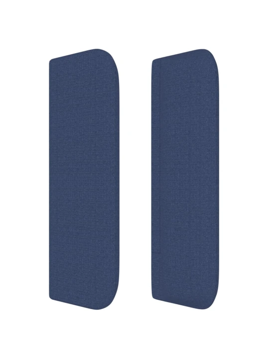 Čelo postele typu ušák modré 183x16x78/88 cm textil