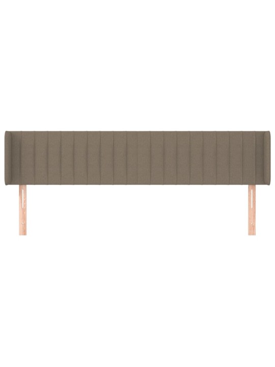 Čelo postele typu ušák taupe 203 x 16 x 78/88 cm textil