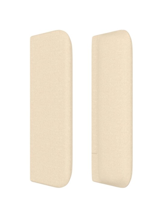 Čelo postele typu ušák krémové 203 x 16 x 78/88 cm textil