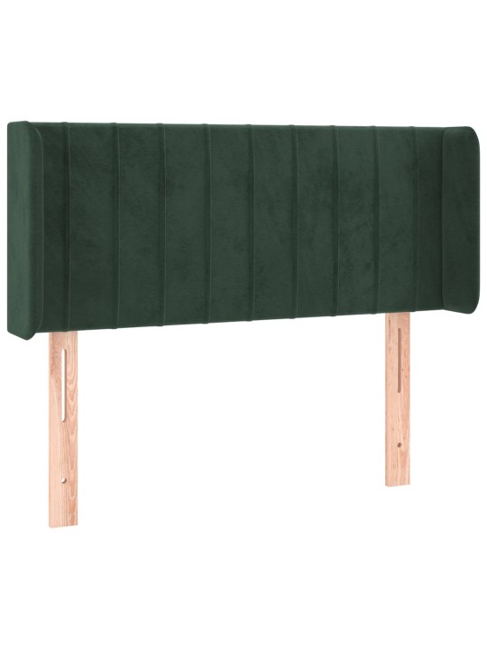 Čelo postele typu ušák tmavě zelená 83x16x78/88 cm samet