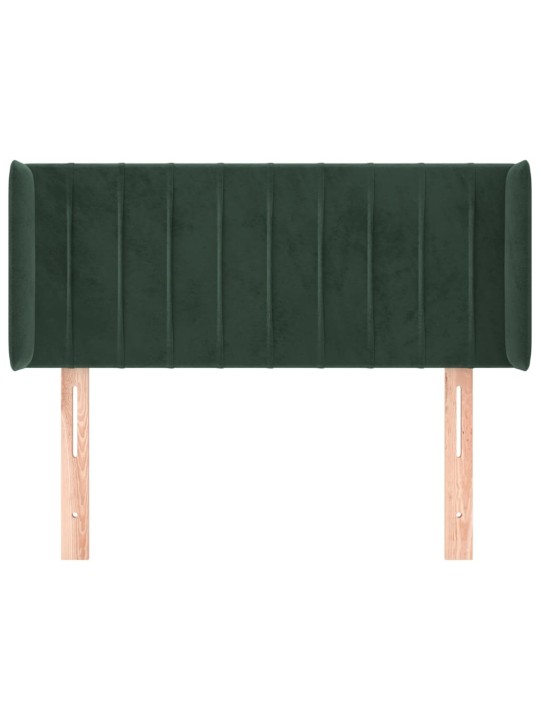 Čelo postele typu ušák tmavě zelená 93x16x78/88 cm samet