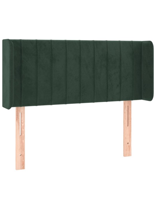 Čelo postele typu ušák tmavě zelená 103x16x78/88 cm samet
