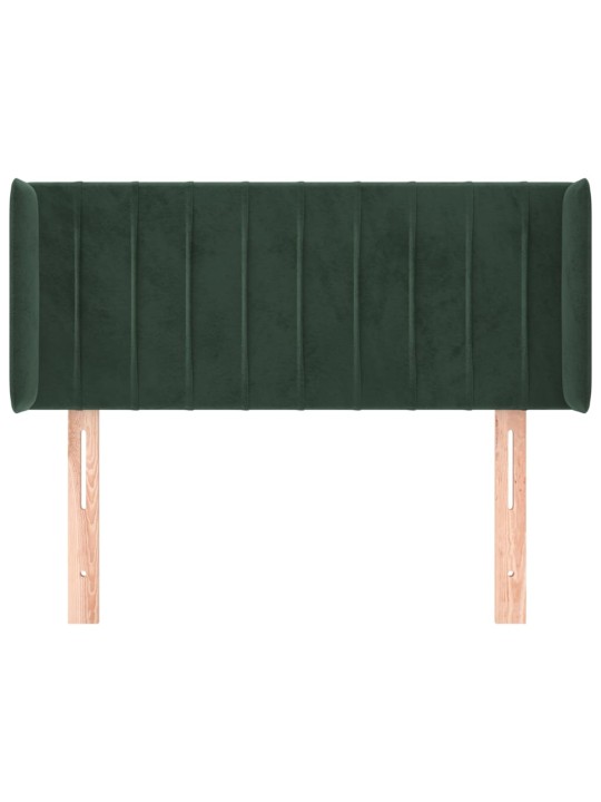 Čelo postele typu ušák tmavě zelená 103x16x78/88 cm samet