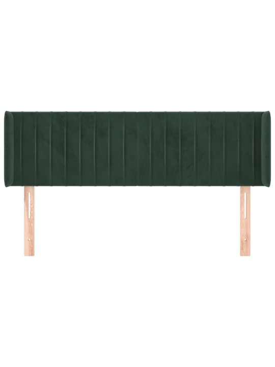 Čelo postele typu ušák tmavě zelená 147x16x78/88 cm samet