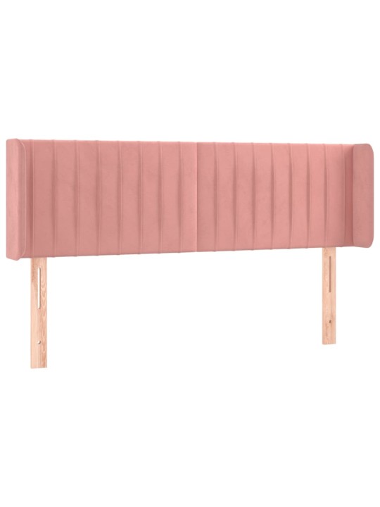 Čelo postele typu ušák růžová 147x16x78/88 cm samet