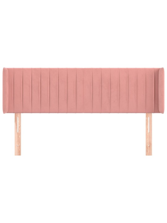 Čelo postele typu ušák růžová 147x16x78/88 cm samet