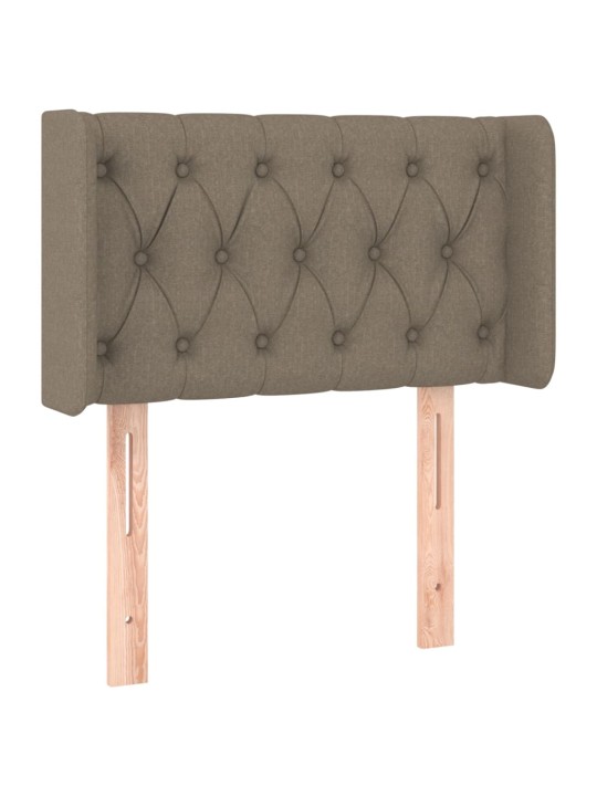Čelo postele typu ušák taupe 83 x 16 x 78/88 cm textil