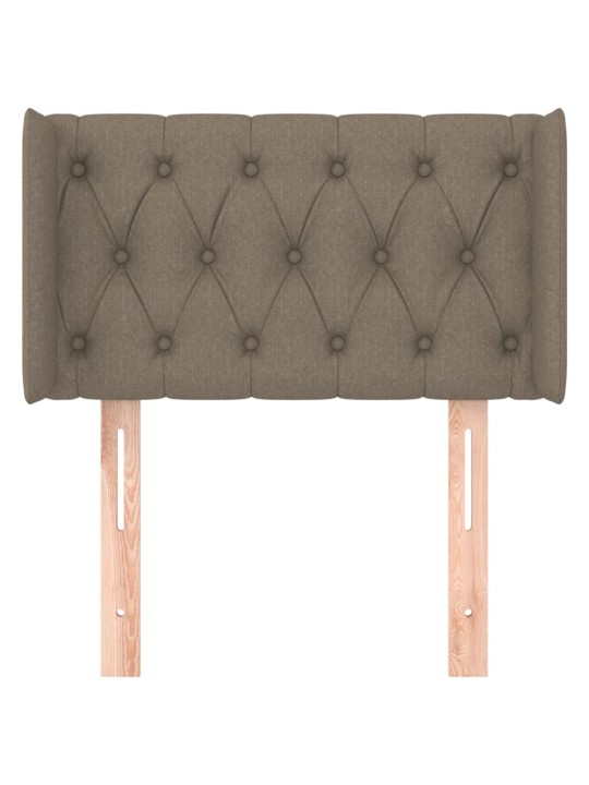 Čelo postele typu ušák taupe 83 x 16 x 78/88 cm textil