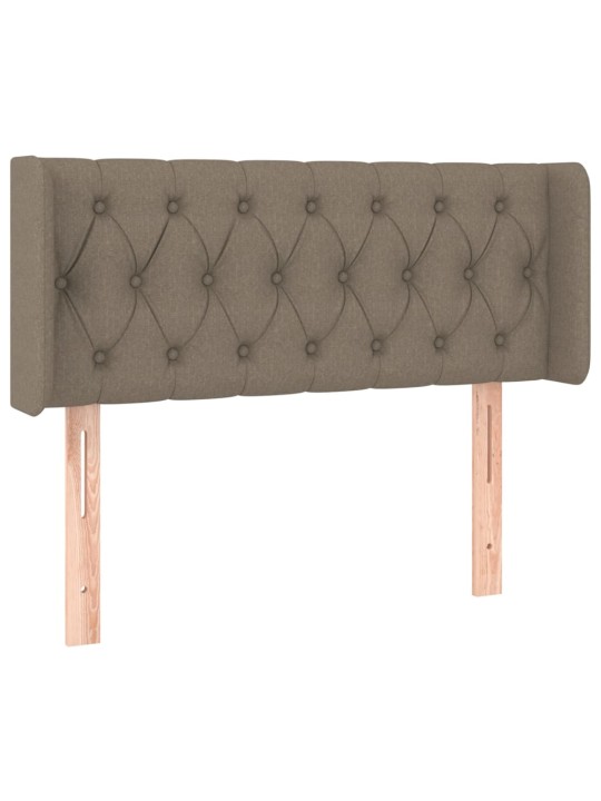 Čelo postele typu ušák taupe 93 x 16 x 78/88 cm textil