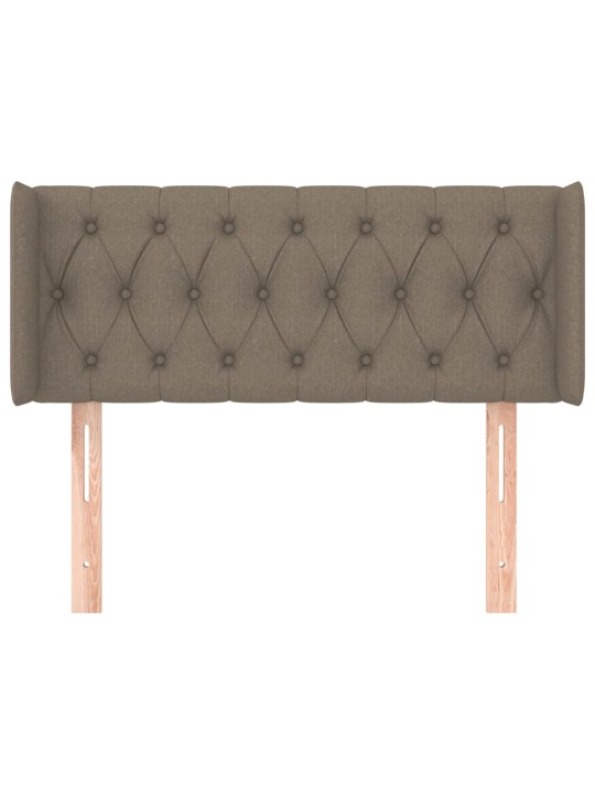 Čelo postele typu ušák taupe 93 x 16 x 78/88 cm textil