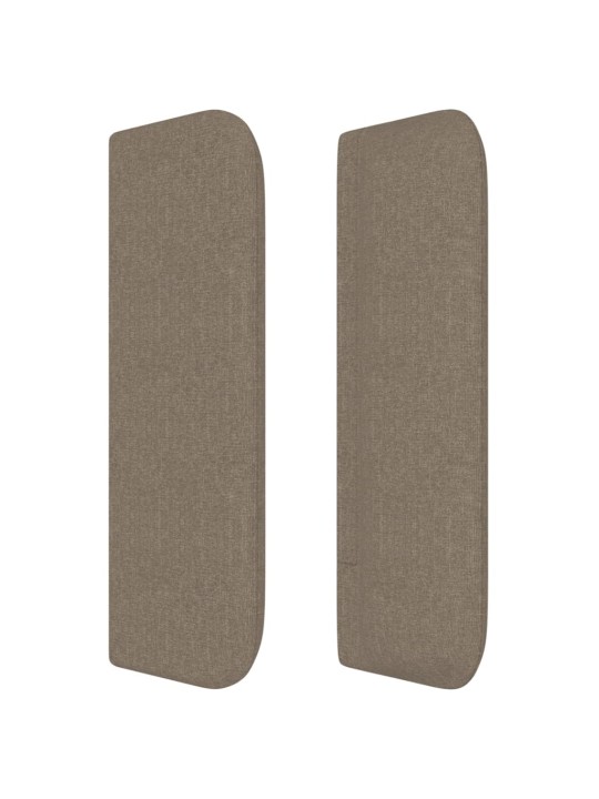 Čelo postele typu ušák taupe 93 x 16 x 78/88 cm textil