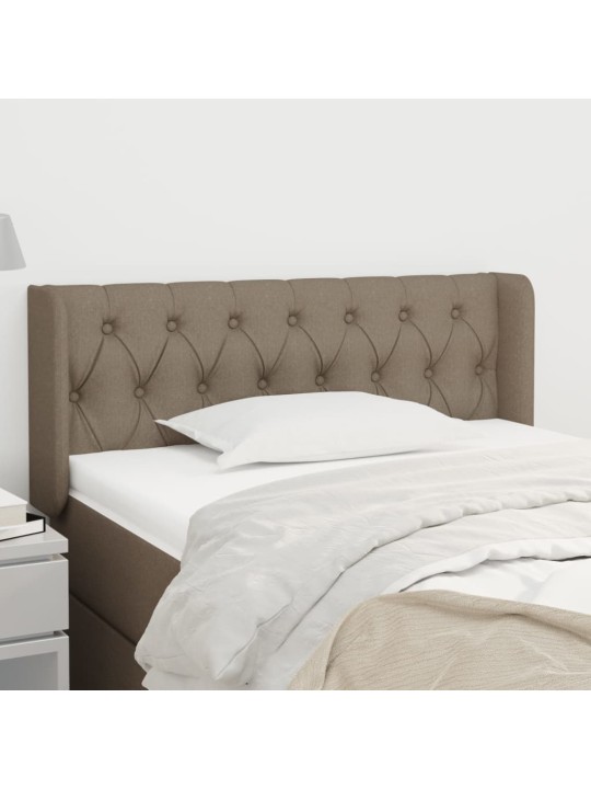 Čelo postele typu ušák taupe 93 x 16 x 78/88 cm textil