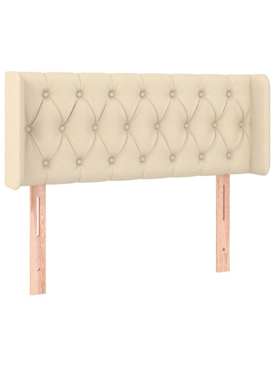 Čelo postele typu ušák krémové 93x16x78/88 cm textil