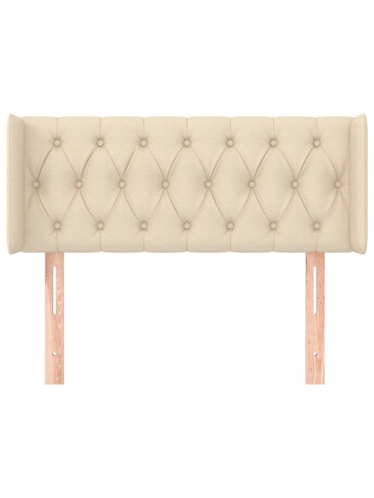 Čelo postele typu ušák krémové 93x16x78/88 cm textil