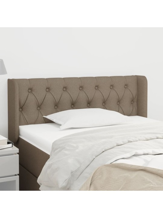 Čelo postele typu ušák taupe 103 x 16 x 78/88 cm textil