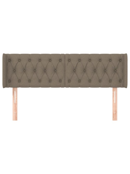 Čelo postele typu ušák taupe 147 x 16 x 78/88 cm textil