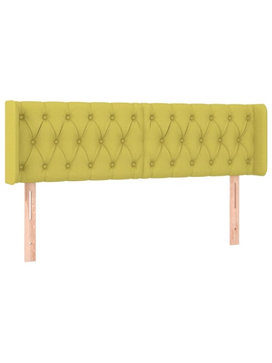 Čelo postele typu ušák zelené 147 x 16 x 78/88 cm textil