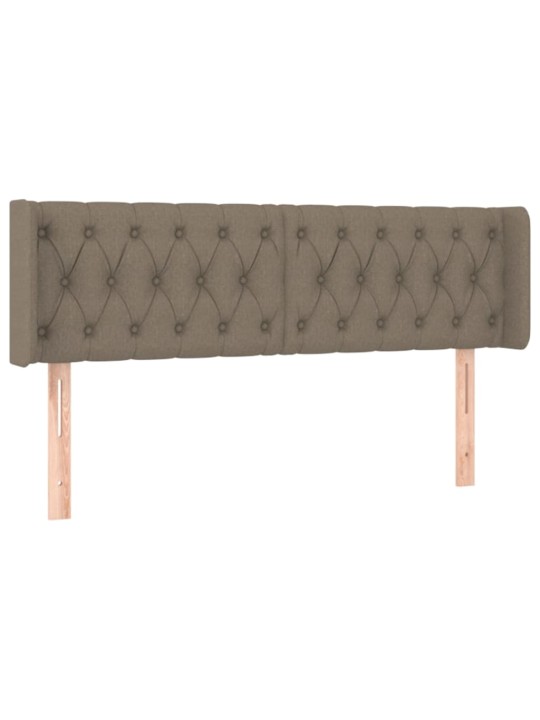 Čelo postele typu ušák taupe 163 x 16 x 78/88 cm textil