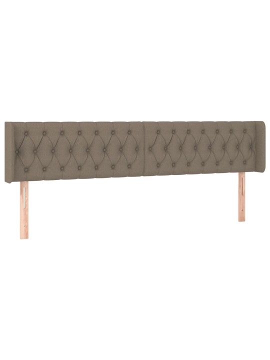 Čelo postele typu ušák taupe 183x16x78/88 cm textil