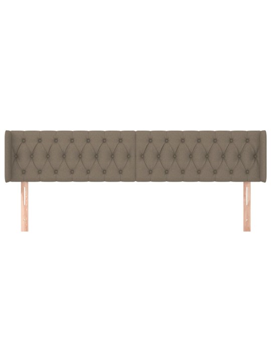 Čelo postele typu ušák taupe 203 x 16 x 78/88 cm textil