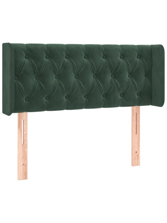 Čelo postele typu ušák tmavě zelená 93x16x78/88 cm samet