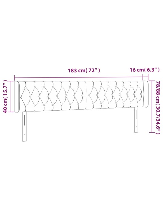 Čelo postele typu ušák tmavě zelená 183x16x78/88 cm samet